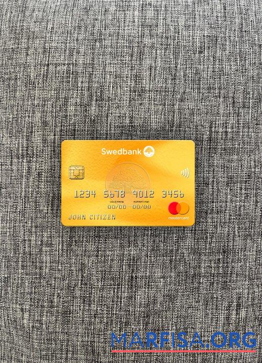 Blank Lithuania Swedbank mastercard photolook front sample